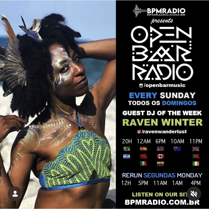 BPM Radio Brasil post featuring Raven Winter as guest DJ of the week